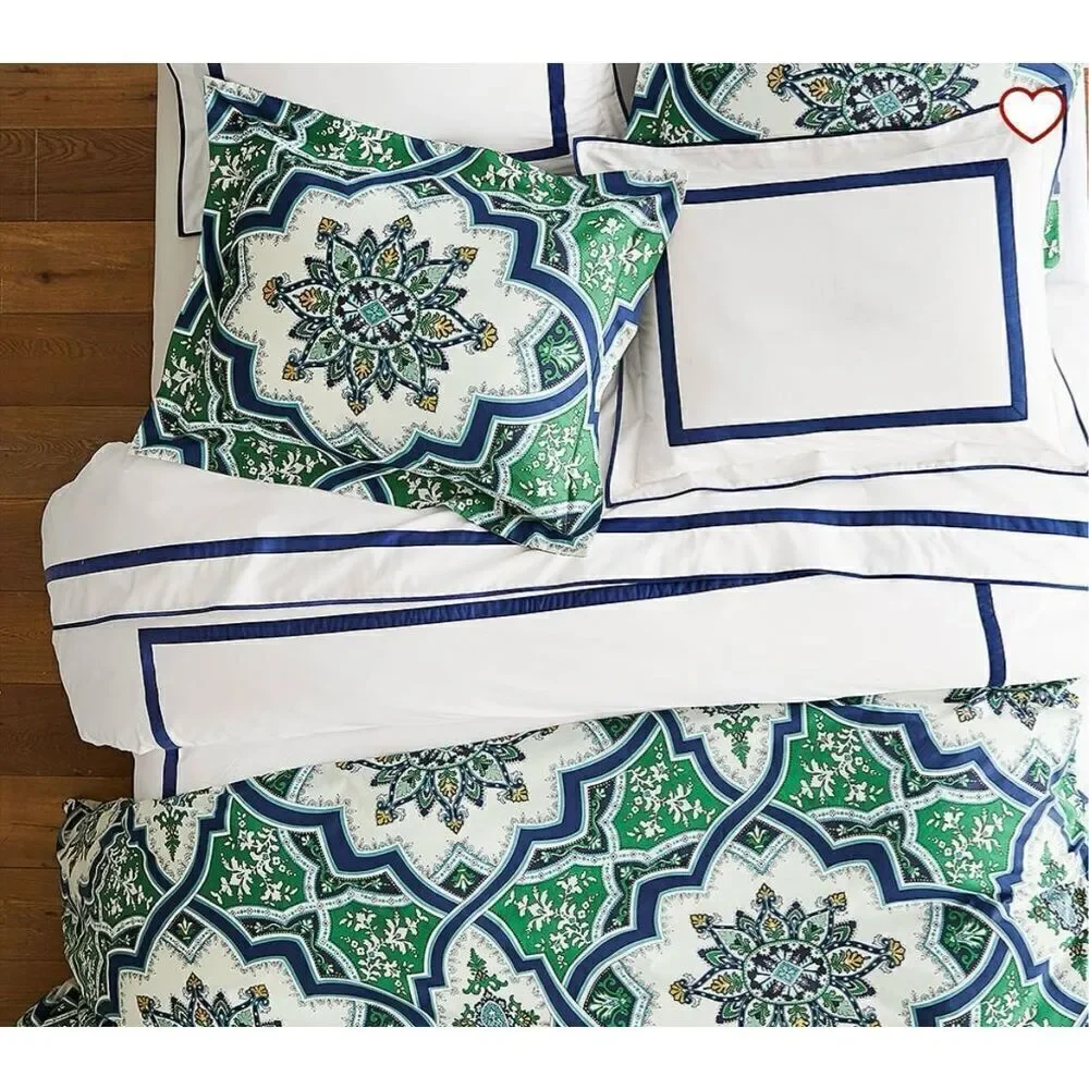 Pottery Barn Ashton Medallion Organic Percale Sham King
